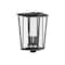 Z-Lite Seoul 4 Light Outdoor Post Mount Fixture, Black & Clear 571PHXXLS-BK - alternate 1